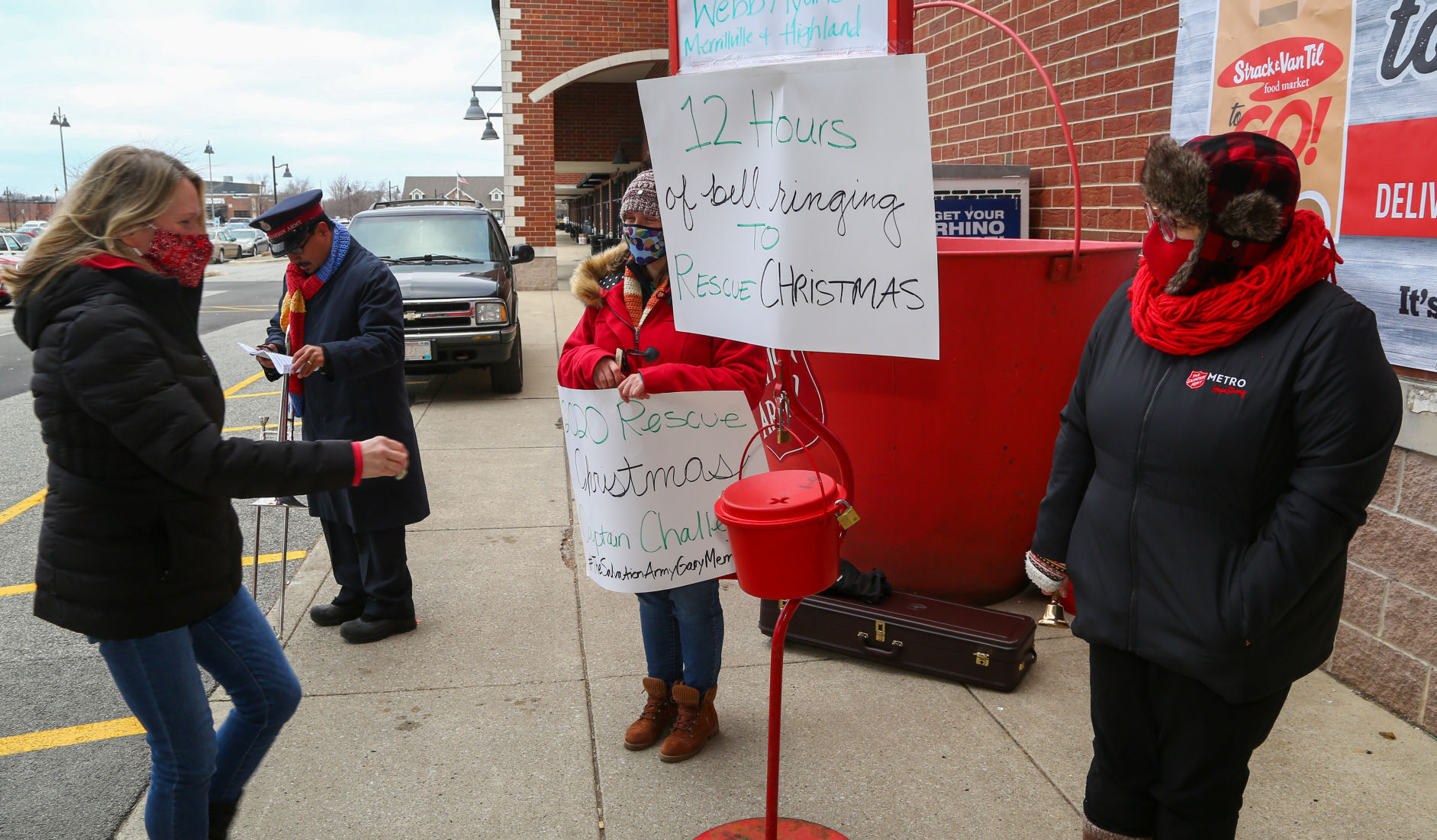 Amanda Keene rings Salvation Army bell for 12 hours